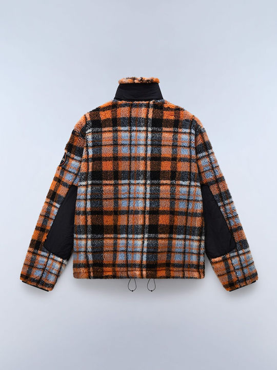 Men's Fleece Cardigan Orange