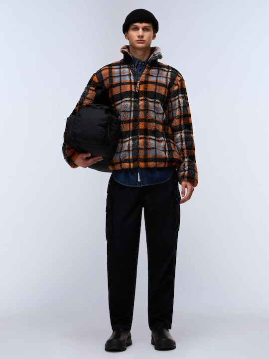 Men's Fleece Cardigan Orange