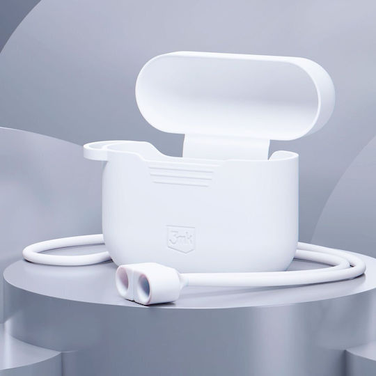 3MK Калъф с кука в Бял цвят за Apple AirPods Pro 3