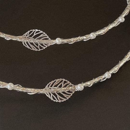 Handgefertigte Hochzeitskronen Silber Epitplatino Zoi