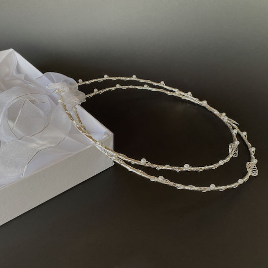 Handgefertigte Hochzeitskronen Silber Epitplatino Zoi