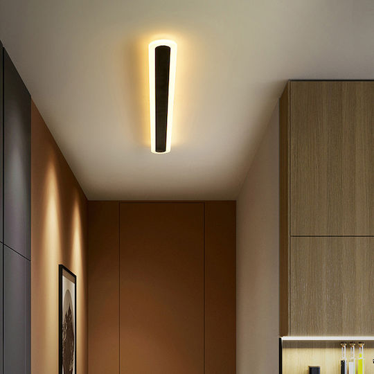 Keskor Leuchte Wand mit Integrierter LED Schwarz 80x8x3cm