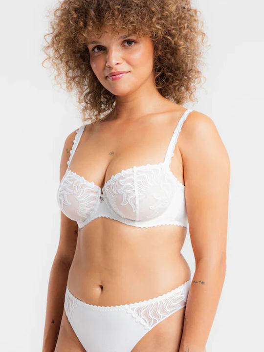 White Minimizer Сутиен с Банели