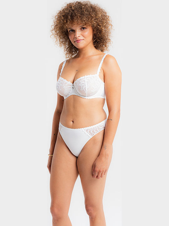 White Minimizer Сутиен с Банели