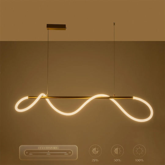 kelvo Glow Κρεμαστό Φωτιστικό Λευκό LED με Ρυθμιζόμενο Λευκό Φως 140x40x30εκ.