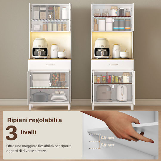 Entry Furniture with Hanger White 71x40x180cm
