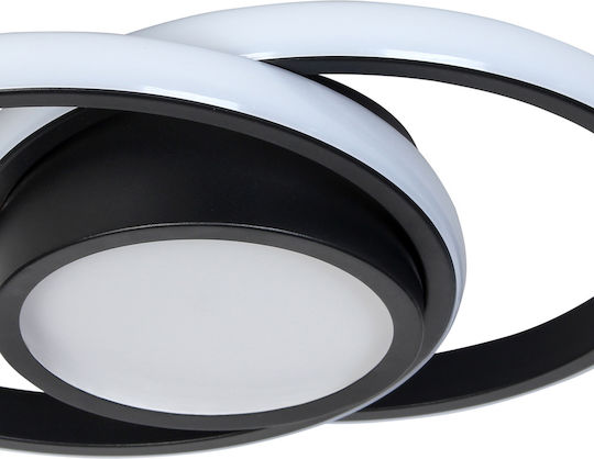 Keskor Ceiling Mount Light 27cm Black with Integrated LED