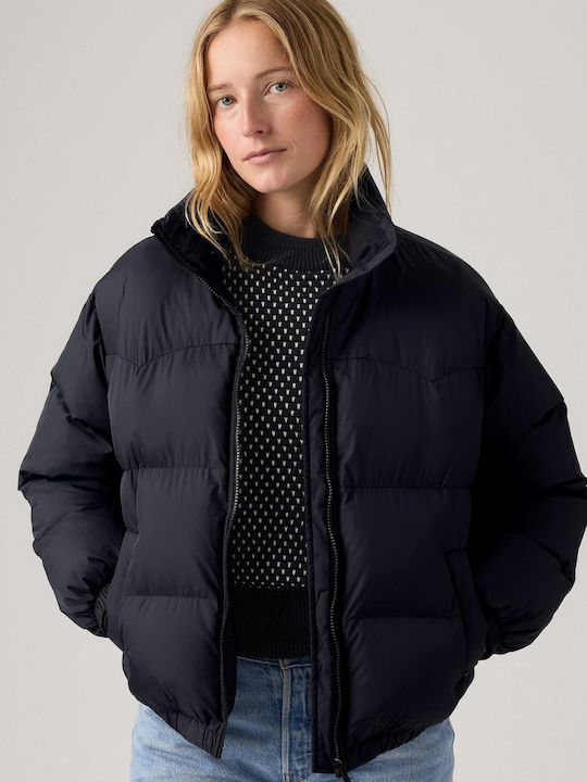 Γυναικείο Puffer Μπουφάν για Χειμώνα Anthracite Night Μαύρο