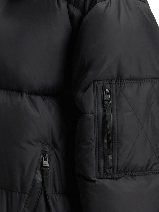 Faridali 1 Lang Damen Puffer Jacke für Winter Black