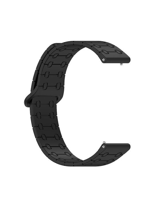 Wearable Strap Silicone Tire Strong Magnetic Power Huawei Watch GT 6 46mm GT 6 Pro Redmi Watch 5 Active Lite Black