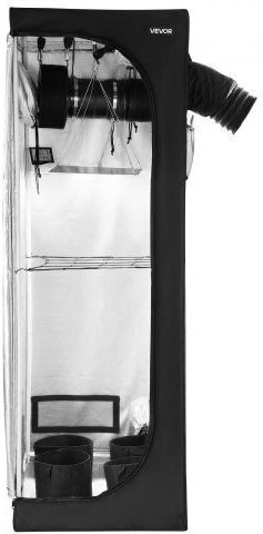 Vevor Σετ Καλλιέργειας Εσωτερικών Χώρων 60 X 60 X 180 Cm Πλήρες Φάσμα Led Φωτισμό & Σύστημα Αερισμού Zptztzzp6060m1l1h001v2