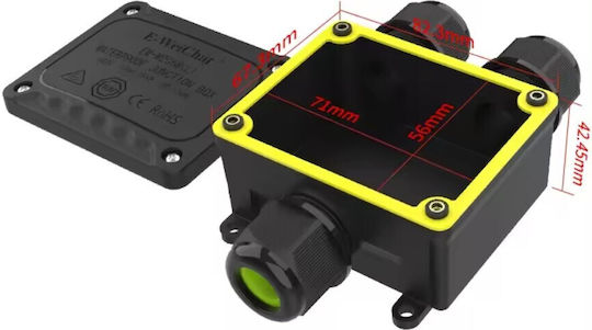 Waterproof Junction Box IP68 3 Cable Glands