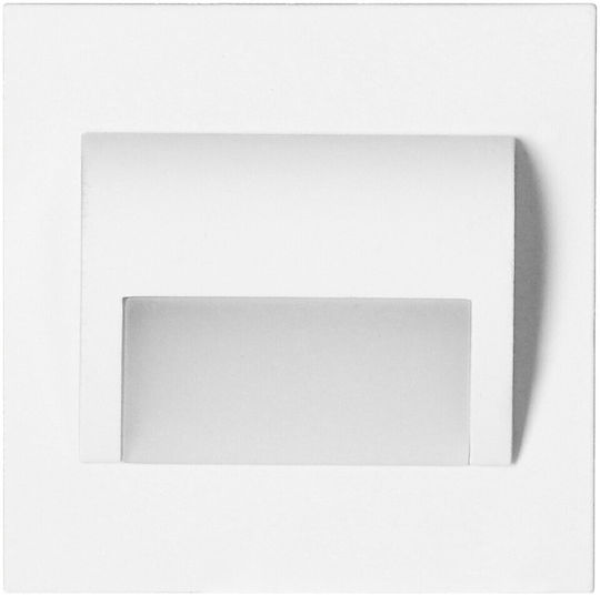 Orno Wandmontierte Außenbeleuchtung Deckenleuchte LED IP20 1.5W mit Natürliches Weiß Licht 7.5x7.5x3.25cm