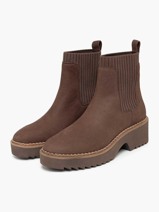 Ghete De Piele Dama Bocanci Maro