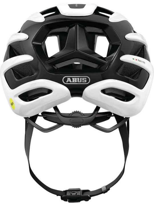 Abus Fahrradhelm Straße mit MIPS Schutz Weiß