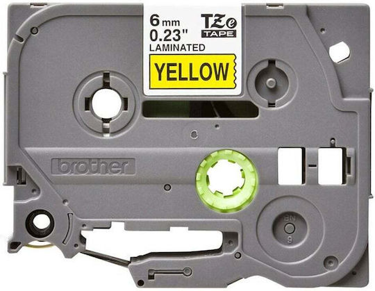Plastic Label Maker Tape Mediarange Brother Tz-611/tze-611 6mm X 8m Black On Yellow Mrbtz611