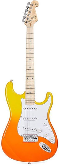 Sem1bf Sx Electric Guitar Burning Fire Case Cable