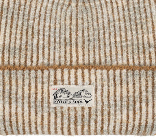 Beanie Unisex Beanie mit Rippstrick in Braun Farbe