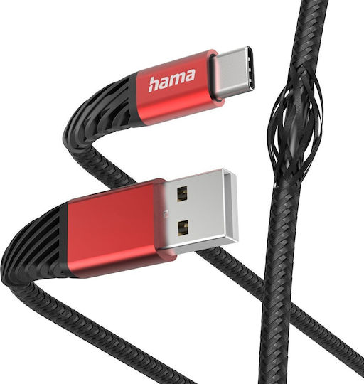 HAMA USB 2.0 Cable USB-C Male - USB-A Black 1.5m