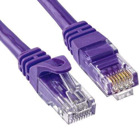 PremiumCord U/UTP Cat.5e (Gigabit) Καλώδιο Δικτύου Ethernet 0.5m Μωβ