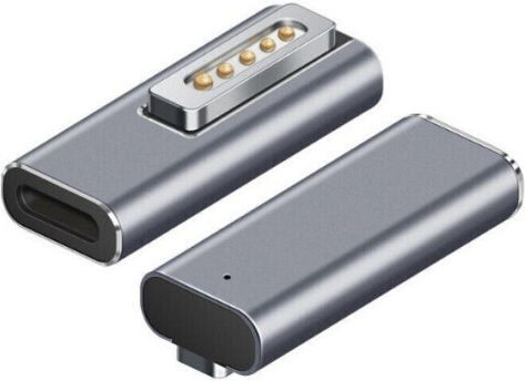 Powertech Βύσμα για Φορτιστή USB-C σε Magsafe 2, ασημί YX-MS2