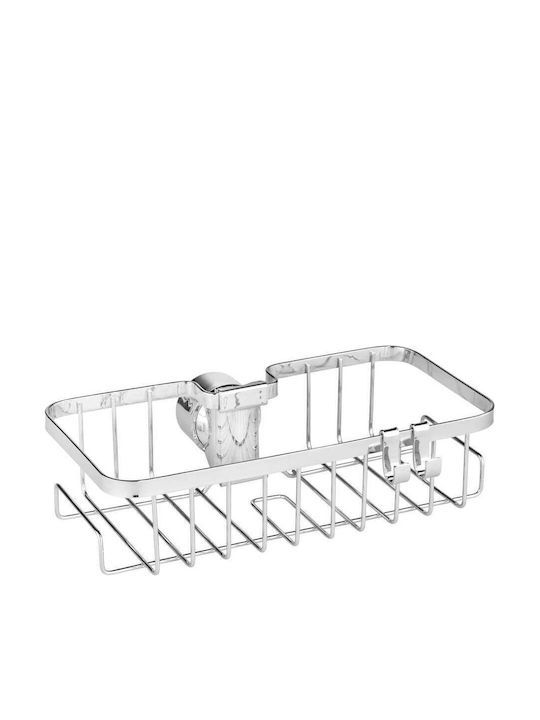 Wenko Wall Mounted Bathroom Shelf Metallic Silver