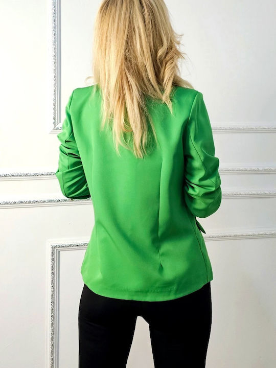 Μακρύ Γυναικείο Σακάκι Light Green