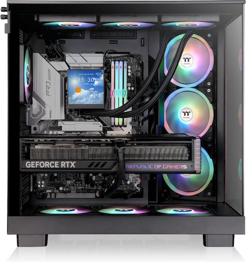 Thermaltake View 380 XL WS ARGB Gaming Midi Tower Computer Case with Side Window Black
