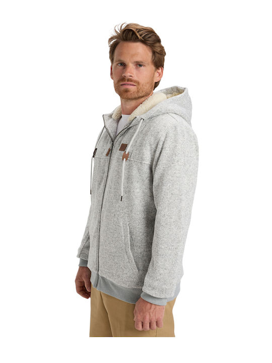 Keller Men's Cardigan with Hood Gray