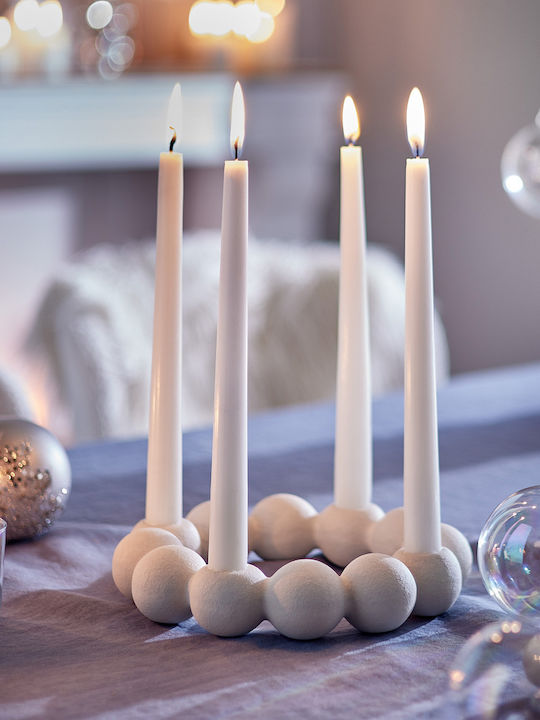 Butlers Advent Κηροπήγιο Κεραμικό σε Μπεζ Χρώμα 21εκ.