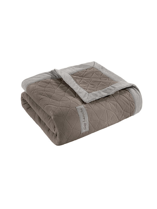 Guy Laroche Avalon Zweisitzer-Sofa Überwurf Samtig 170x250cm Grau