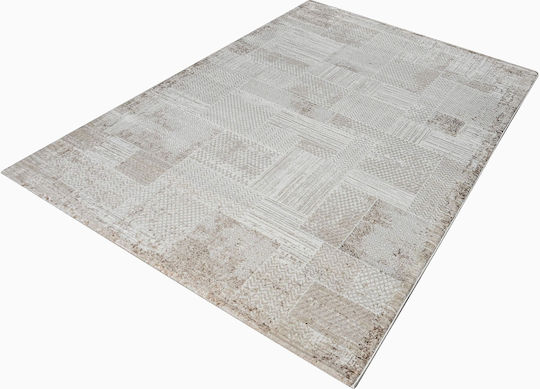 Polcarpet Monaco Moma Teppich Rechteckig Synthetisch,Polyester/Cotton/Leather Grey
