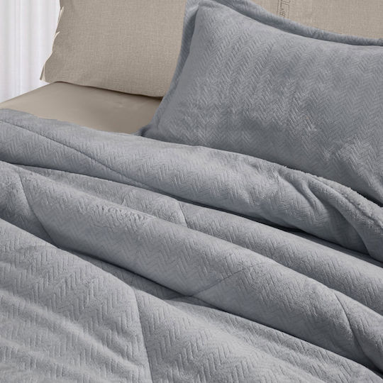 Guy Laroche Duvet Cover King Size 260x240cm Moore Silver 780 GSMGsm