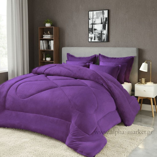 Alpha-Market Κουβερτοπάπλωμα Υπέρδιπλο 220x240εκ. Μώβ Alpha-Market Κουβερτοπάπλωμα Υπέρδιπλο 220x240εκ. Μώβ