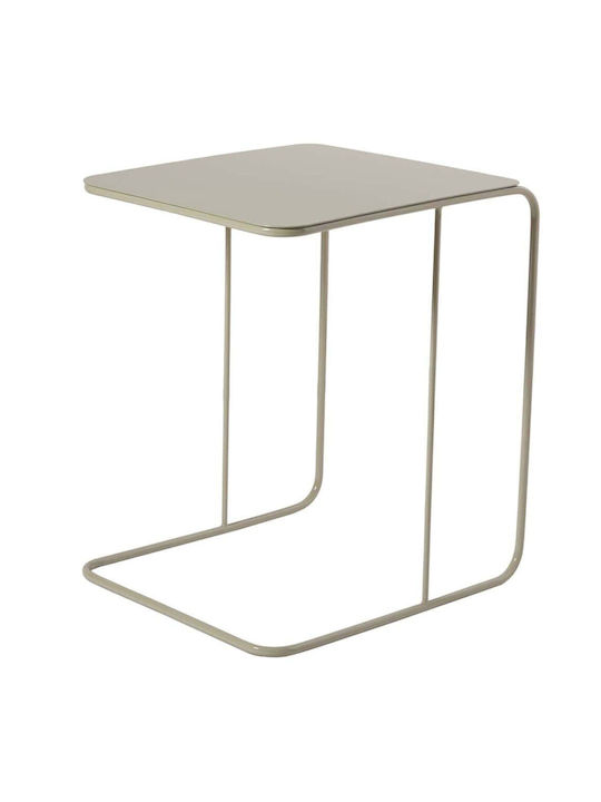 Square Side Table Metal Brown L47xW57xH46cm.