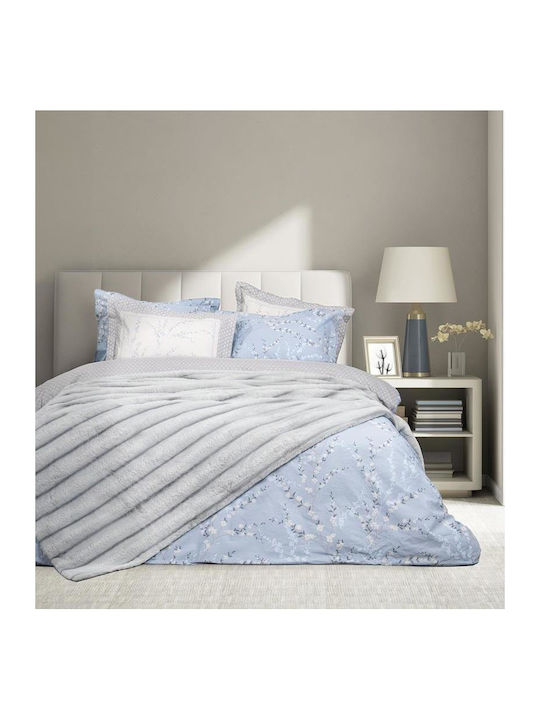 Nima Carezza Velvet Blanket Double 220x240cm Light Gray