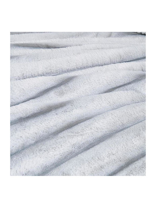 Nima Carezza Velvet Blanket Double 220x240cm Light Gray