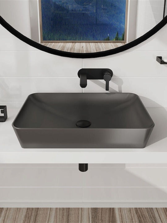 Deante Mixing Tall Sink Faucet Black