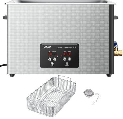 Vevor Curățător Ultrasonic 30lt Inox Cu Temporizator Mecanic