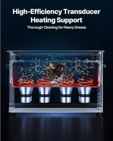 Vevor Curățător Ultrasonic 30lt Inox Cu Temporizator Mecanic