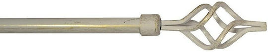 Palatex Bară Pliabilă Metalică Pentru Perdele Single Φ16mm 120-210cm Ivory 3650062 Palatex Bară Pliabilă Metalică Pentru Perdele Single Φ16mm 120-210cm Ivory 3650062