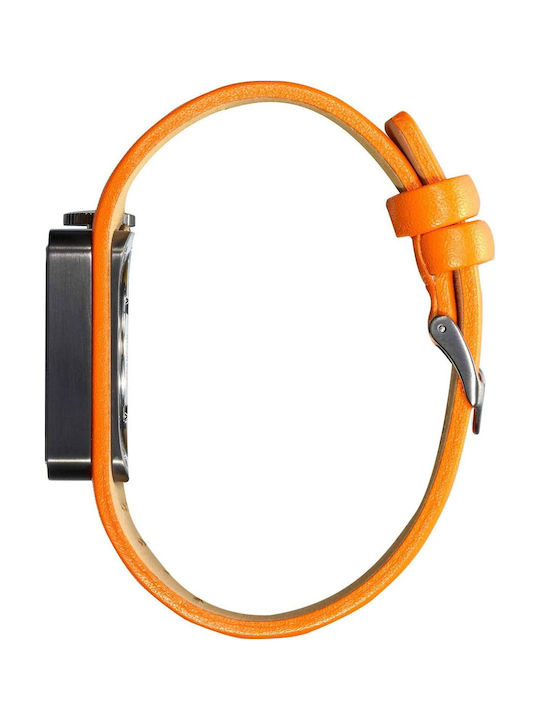 Lip Watches Men's Watch Automatic with Orange Leather Strap