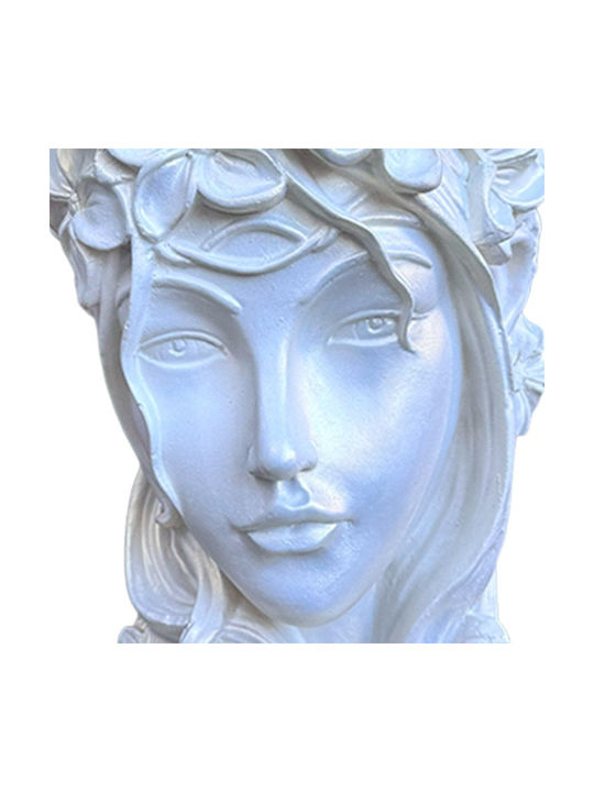 Velve Vază Decorativă Ceramică Alb 33x18x33cm 1buc