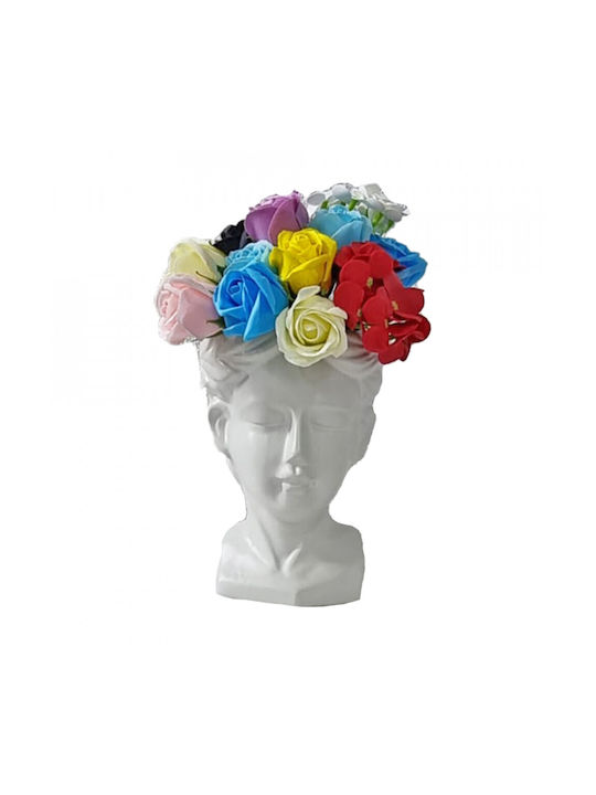Velve Vază Decorativă Ceramică Alb 20x20x20cm 1buc