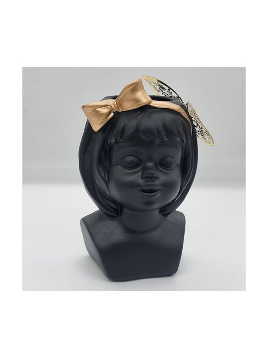 Velve Vază Decorativă Ceramică Negru 14x21cm 1buc