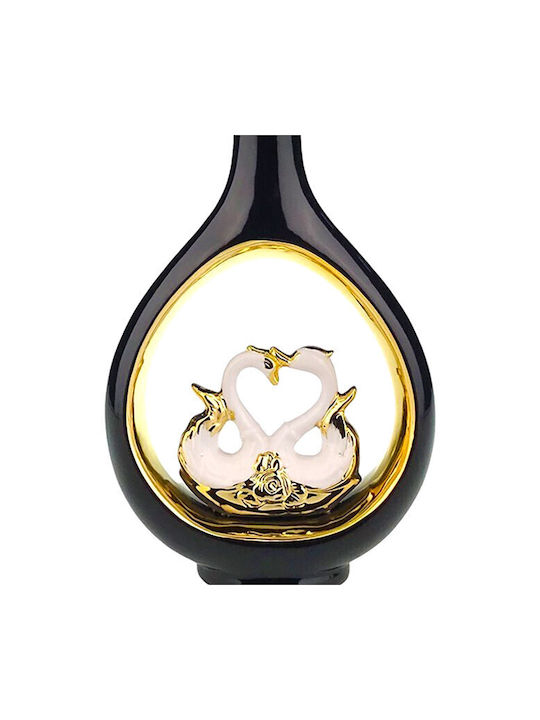 Velve Vază Decorativă Ceramică Negru 17x29cm 1buc