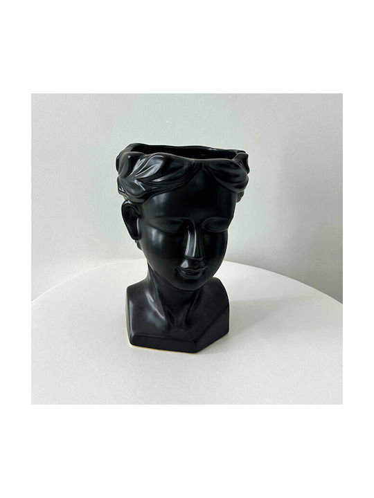 Velve Vază Decorativă Cristal Negru 14x14x25cm 1buc