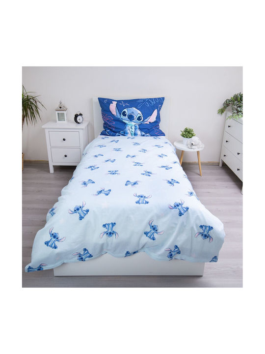 Disney Lilo And Stitch Aloha Kinderbettbezüge Baumwollset Aloha Blau 200cm