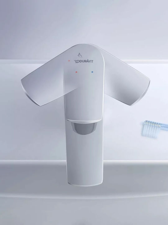 Duravit Αναμεικτική Μπαταρία Νιπτήρα Ασημί