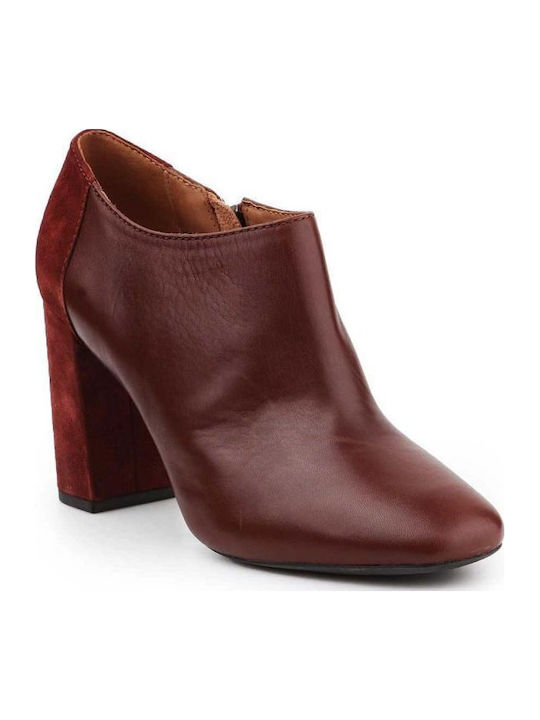Audalies Leather Women's Ankle Boots Tabac Brown